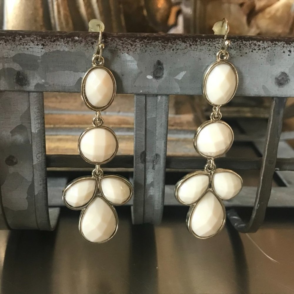 Anna & Ava (Dillard’s exclusive) Ivory Chandelier Earrings